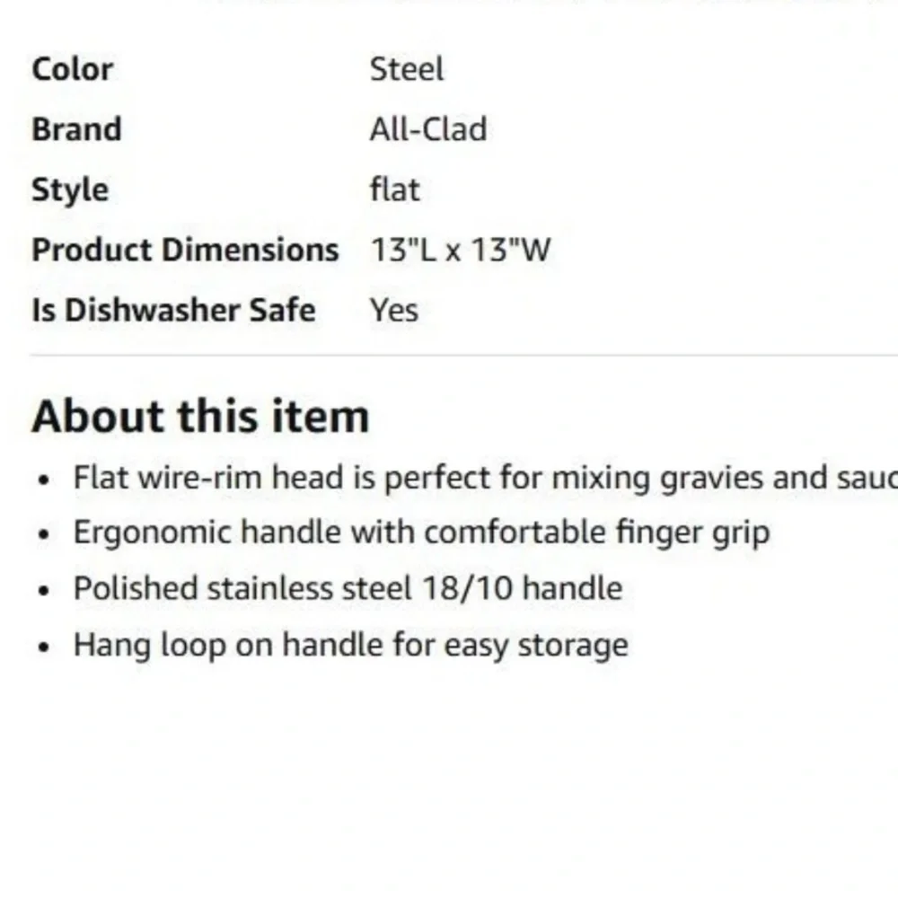 All-Clad Stainless Steel 13” Whisk